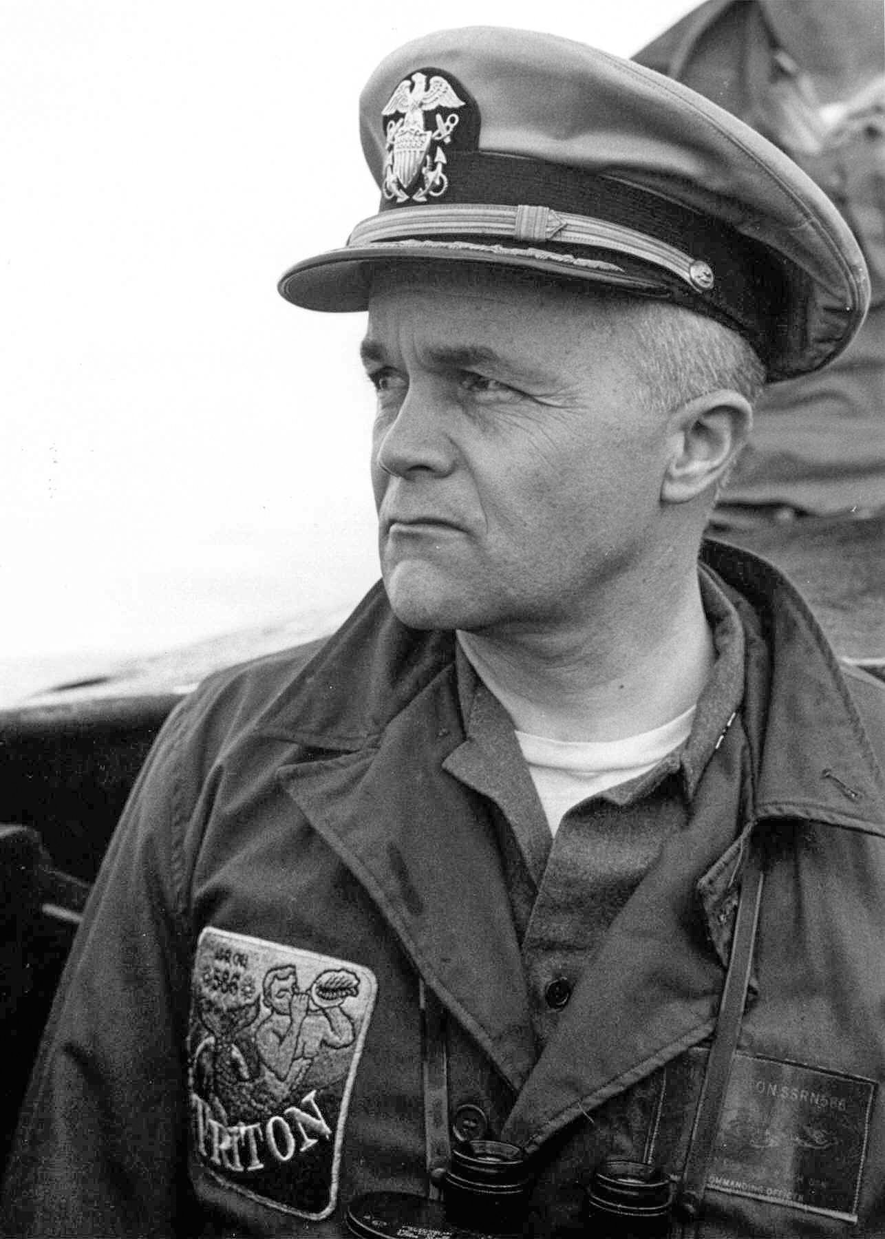 Portrait of Edward L. Beach Jr. on the USS Triton