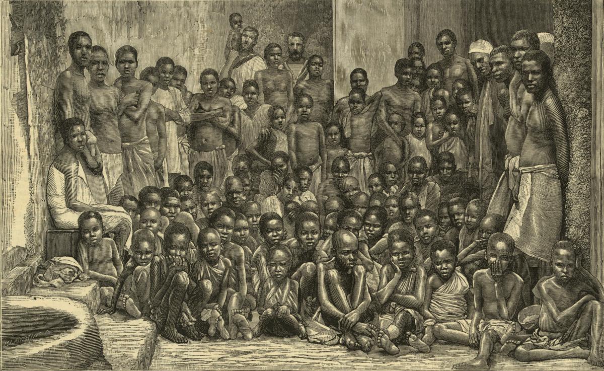 The African Slave-Trade -- Slaves taken from a dhow captured by H.M.S. 'Undine'