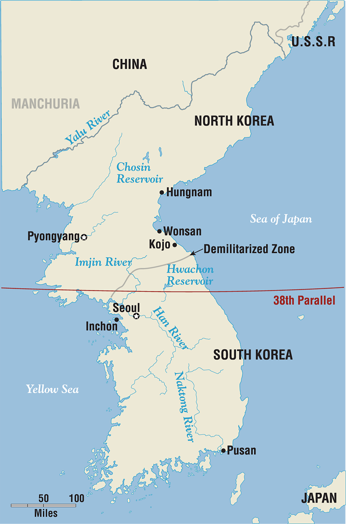 Map of the Korean Peninsula