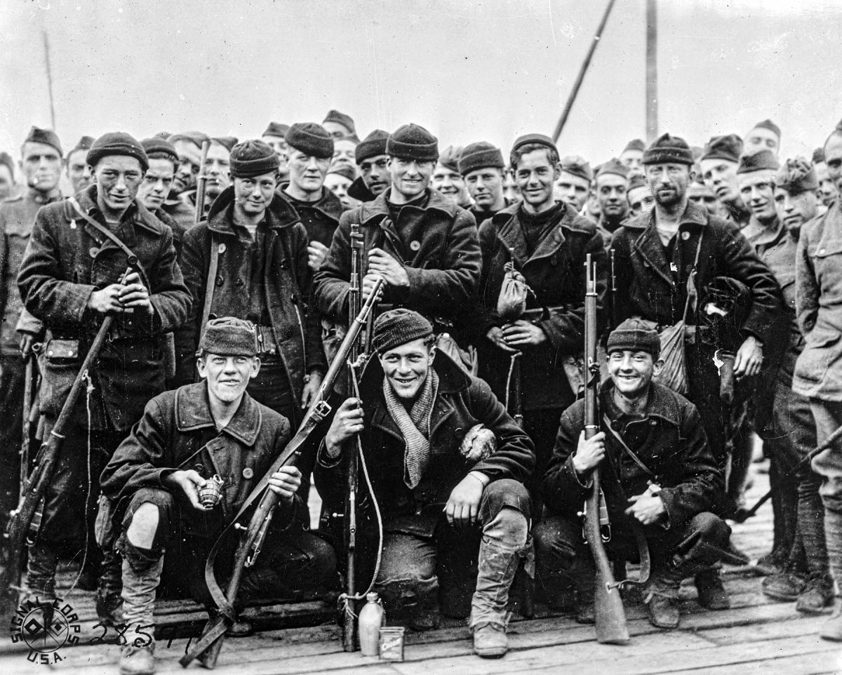 Sailors from USS Olympia's landing force who campaigned against the Bolsheviks during the Russian Intervention of 1918-1919