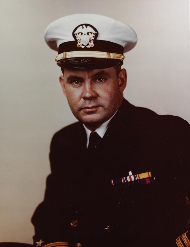 Secretary Braithwaite, who as a boy aspired to be a PT boat officer, got to meet the legendary PT boater John Bulkeley (shown here in 1942 shortly before receiving the Medal of Honor), when Vice Admiral Bulkeley spoke at the Naval Academy in the 1980s. “He was extremely influential to the point that I stayed in touch with him.”