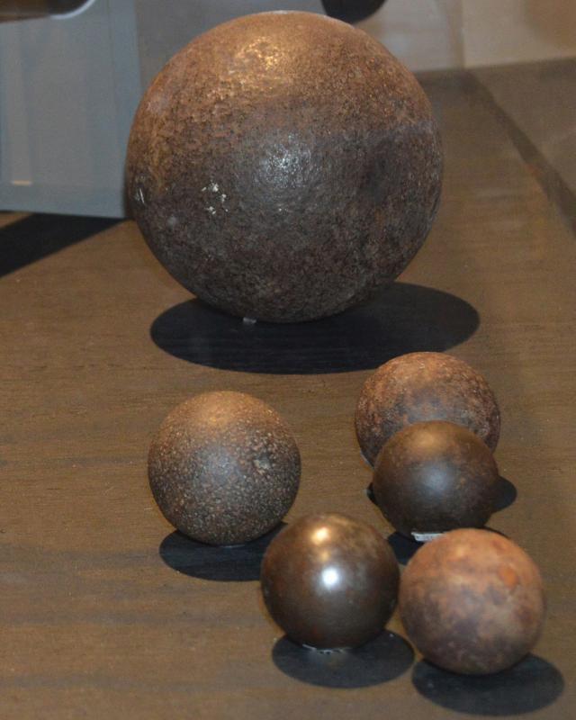 Assorted Union Projectiles on Display at the Corpus Christi Museum of Science and History