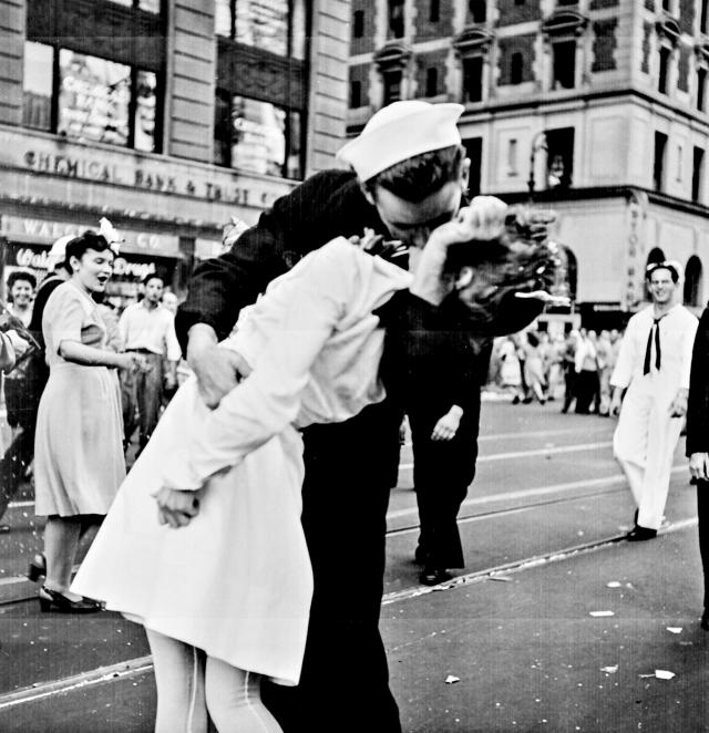 New York City celebrating the surrender of Japan.