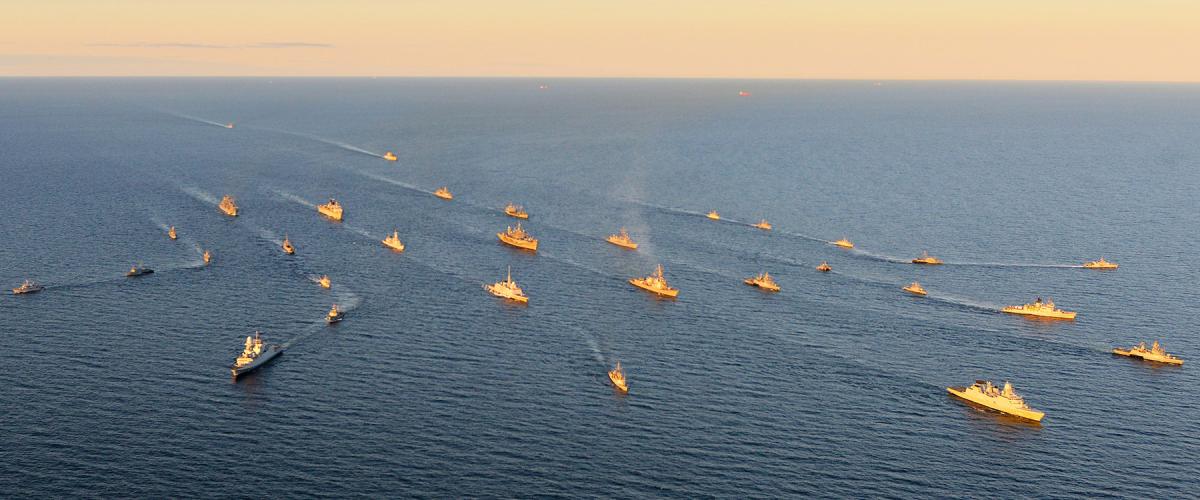 U.S. Navy ships participate in Basic Operations 2023 in the Baltic Sea.