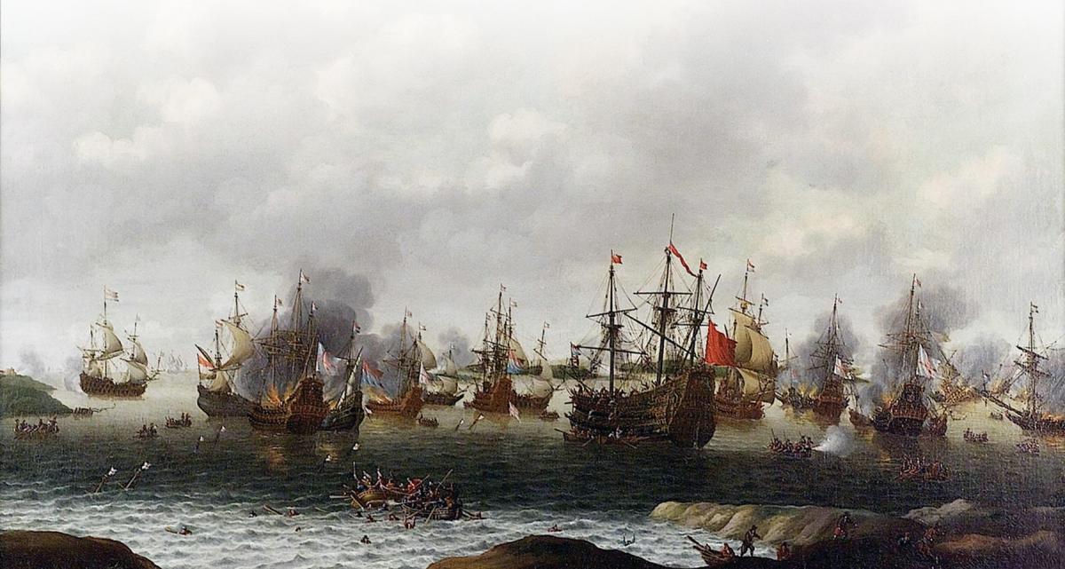 Dutch Attack on the Medway, June 1667 by Pieter Cornelisz van Soest.