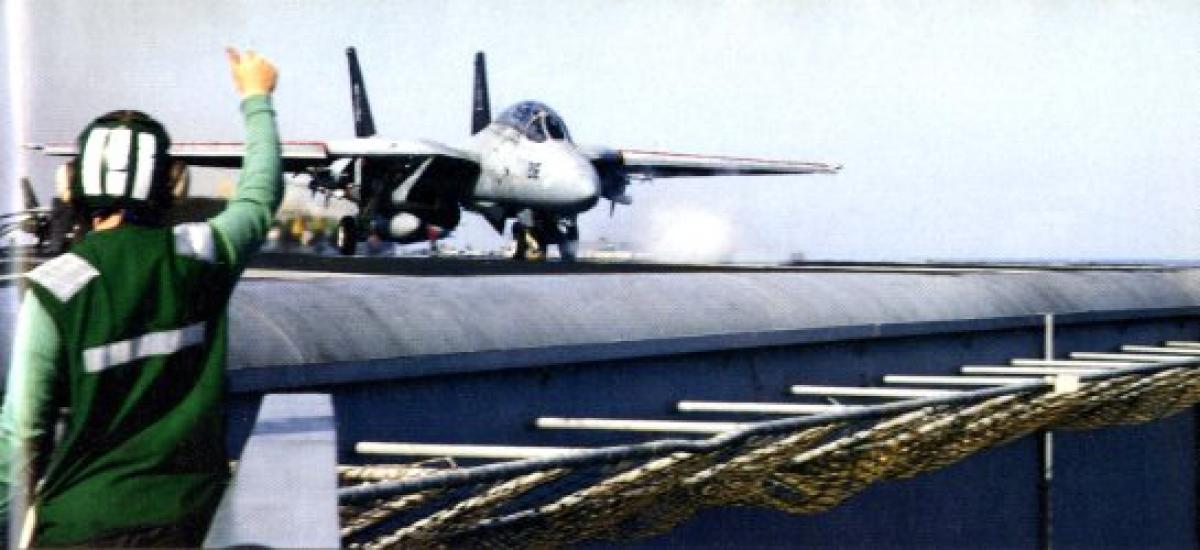 F-14 LAUNCHES FROM THE THEODORE ROOSEVELT (SVN-71) DURING DENY FLIGHT (DOD/D. OSMUN)