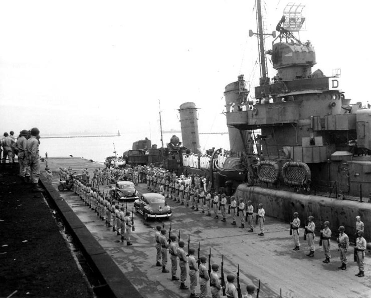 Allied Leaders USS Missouri 1945
