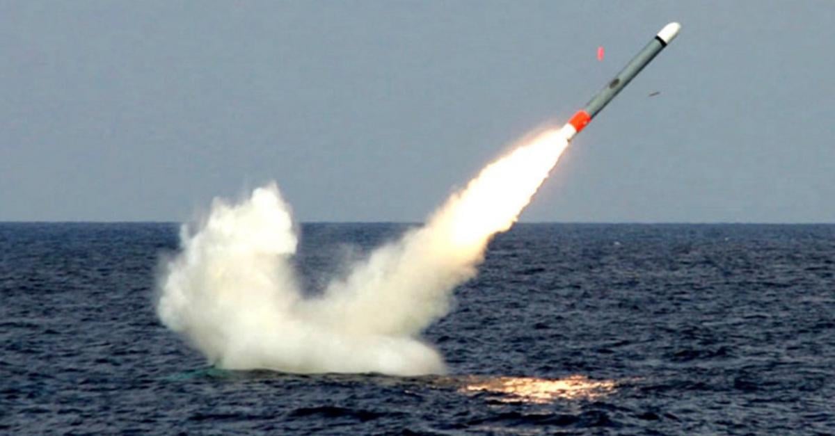 Underwater launching of a Tomahawk SLBM