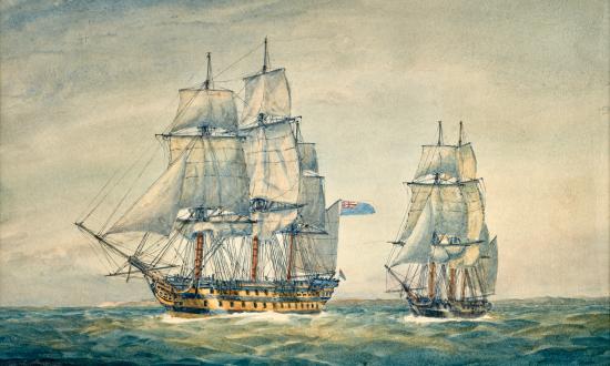 The American Ship Porcupine and the HMS Valiant, 17 June 1813