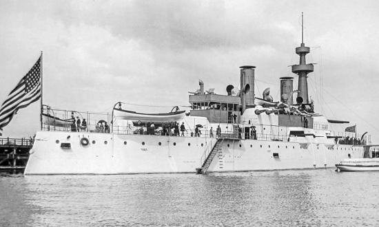The Illinois, a brick near-replica of the Indiana (Battleship No. 1) design, served as the home for naval exhibits at Chicago’s 1893 Columbian Exposition. Later, for a brief time, she was home to the Illinois Naval Militia.