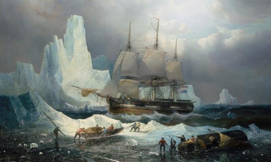 Painting, "HMS Erebus in the Ice, 1846," by Francois Etienne Musin