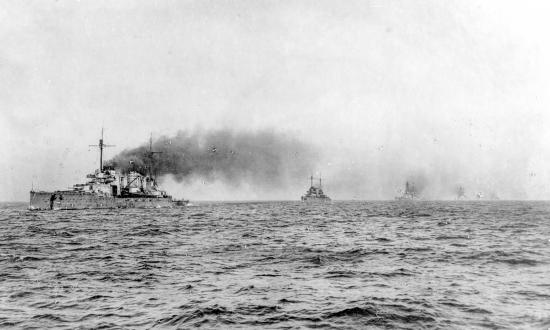 German Cruisers entering the Firth of Forth to Surrender in November 1918