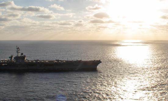 The USS Carl Vinson (CVN 70) transits the Pacific Ocean during Annual Exercise (ANNUALEX) 2023.Advances by CSG-1 could help inform a broader modernization effort across the Navy.