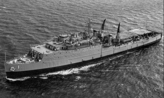 USS Ashland (LSD-1) underway at sea.