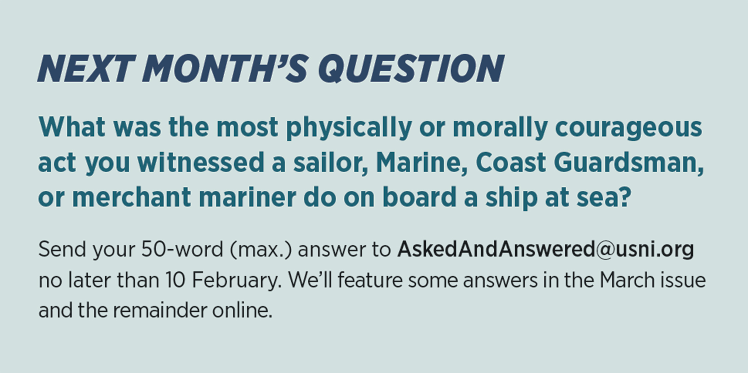 March Question