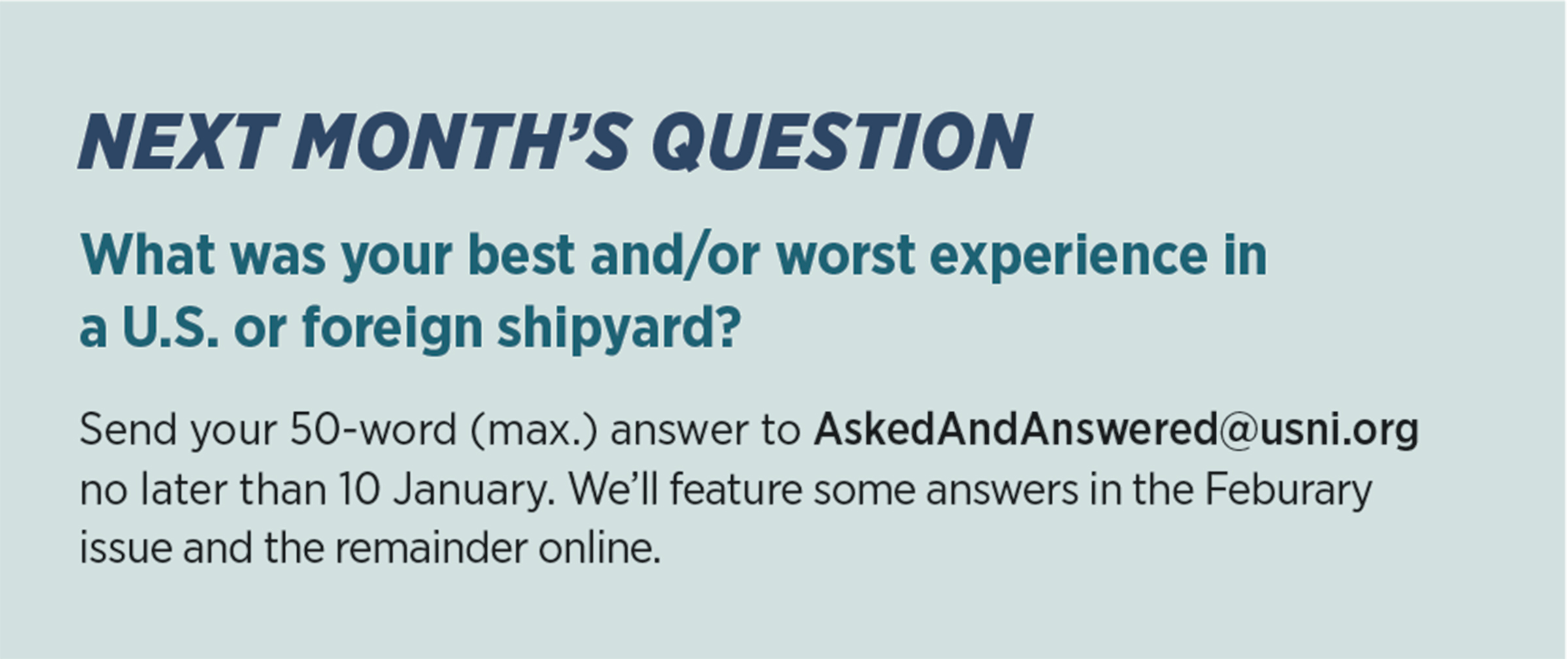February Question