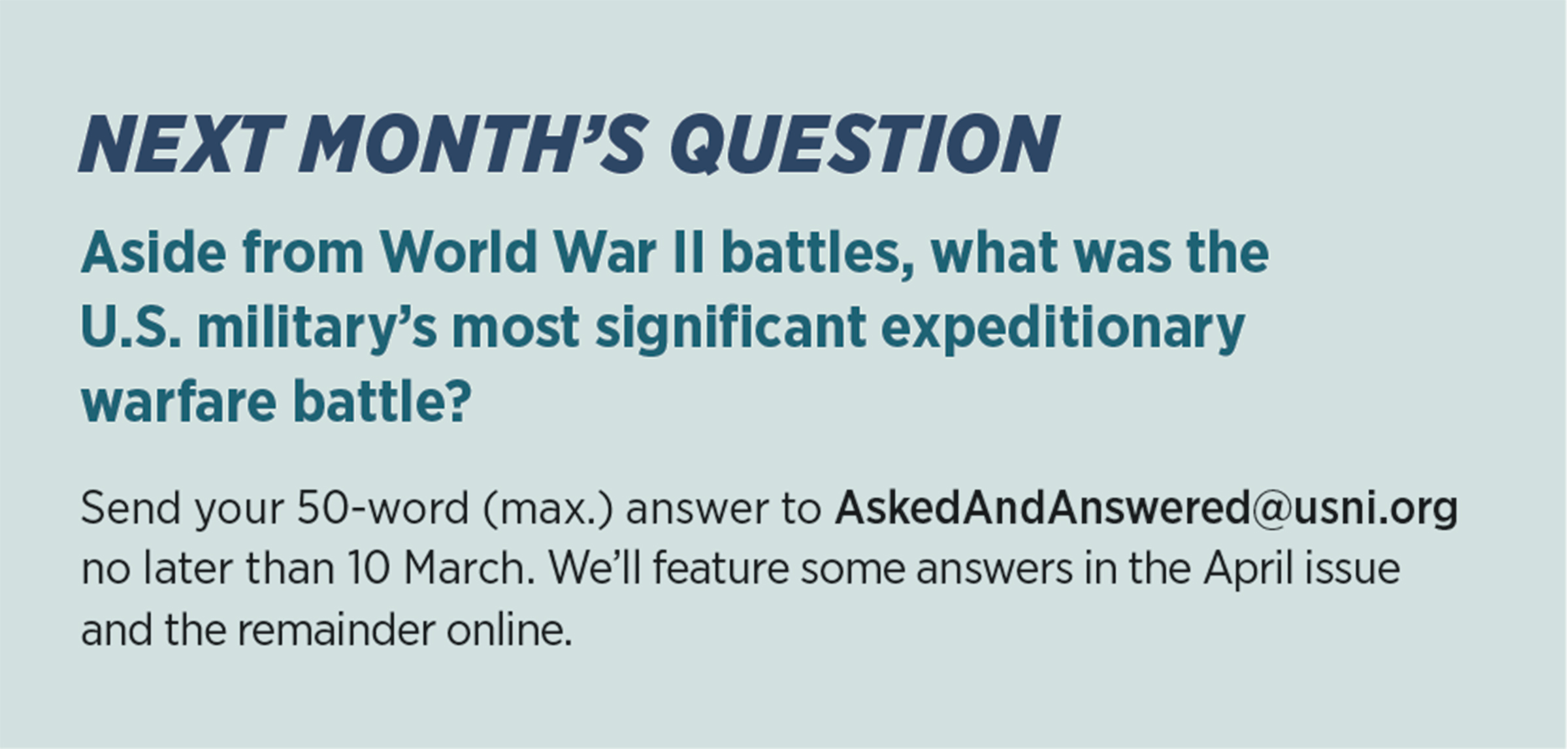 April Question