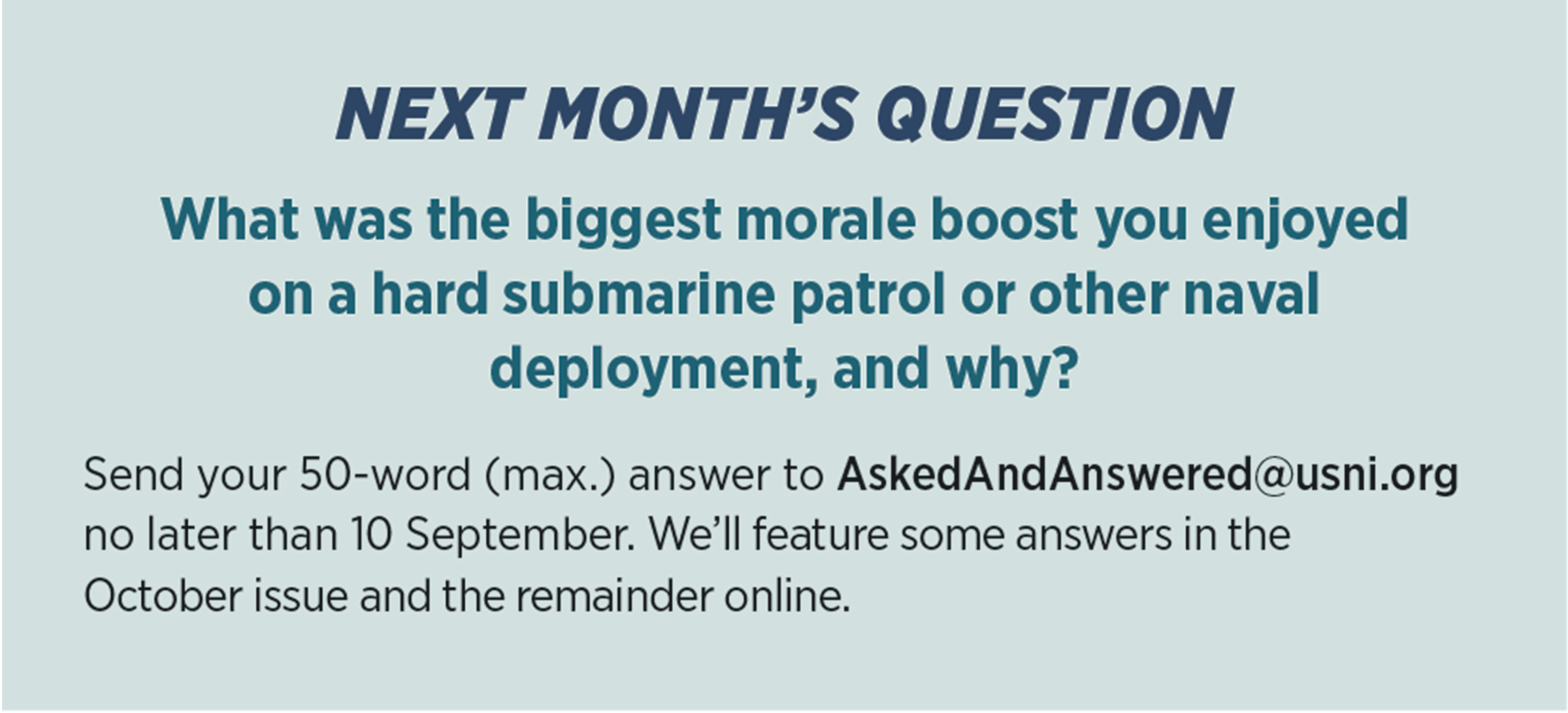 October Question