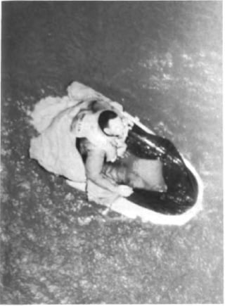 LT Bowhers in his life raft