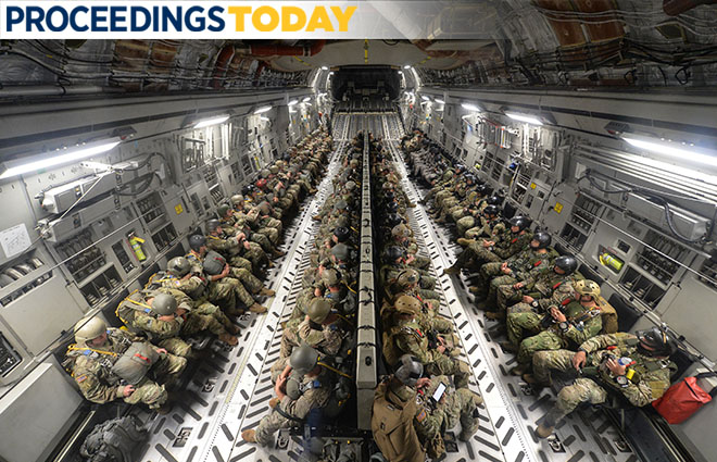 Special operations forces from the United States, Republic of Korea, India, Indonesia, Peru, Philippines, and Japan conduct an airborne insertion during RimPac 2018. Credit: U.S. Navy