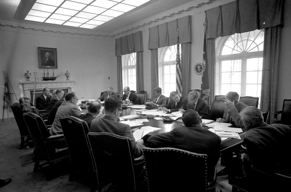 Kennedy and Advisers during the Cuban Missile Crisis