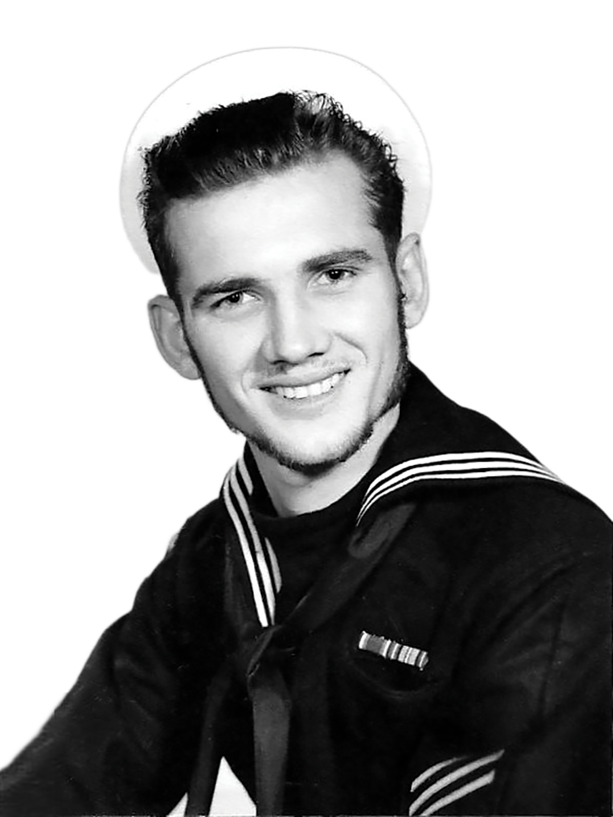Portrait of Delbert Mitchell in his "Navy Blues."