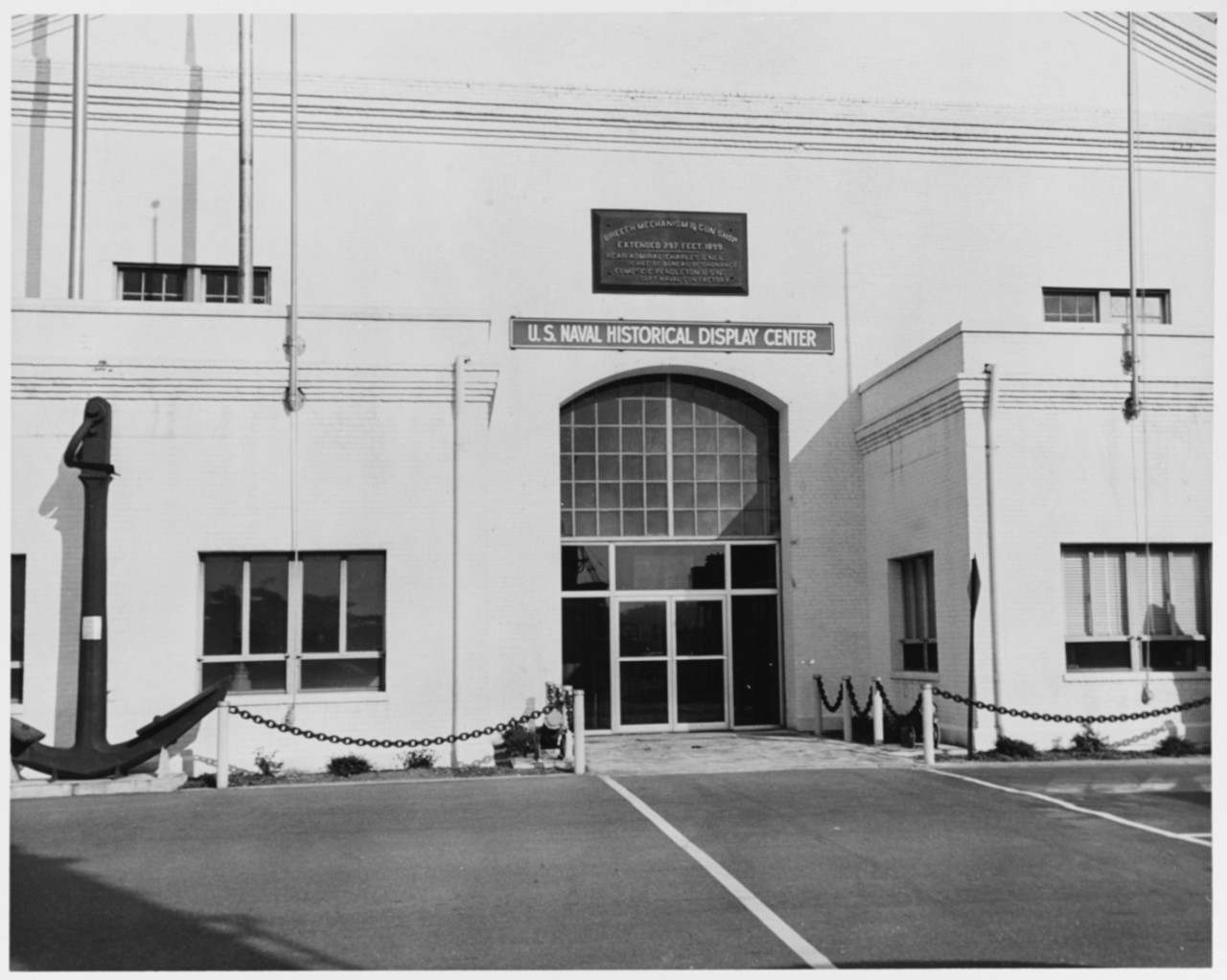 U.S. Naval Historical Display Center entrance. Washington, D.C., 1966.