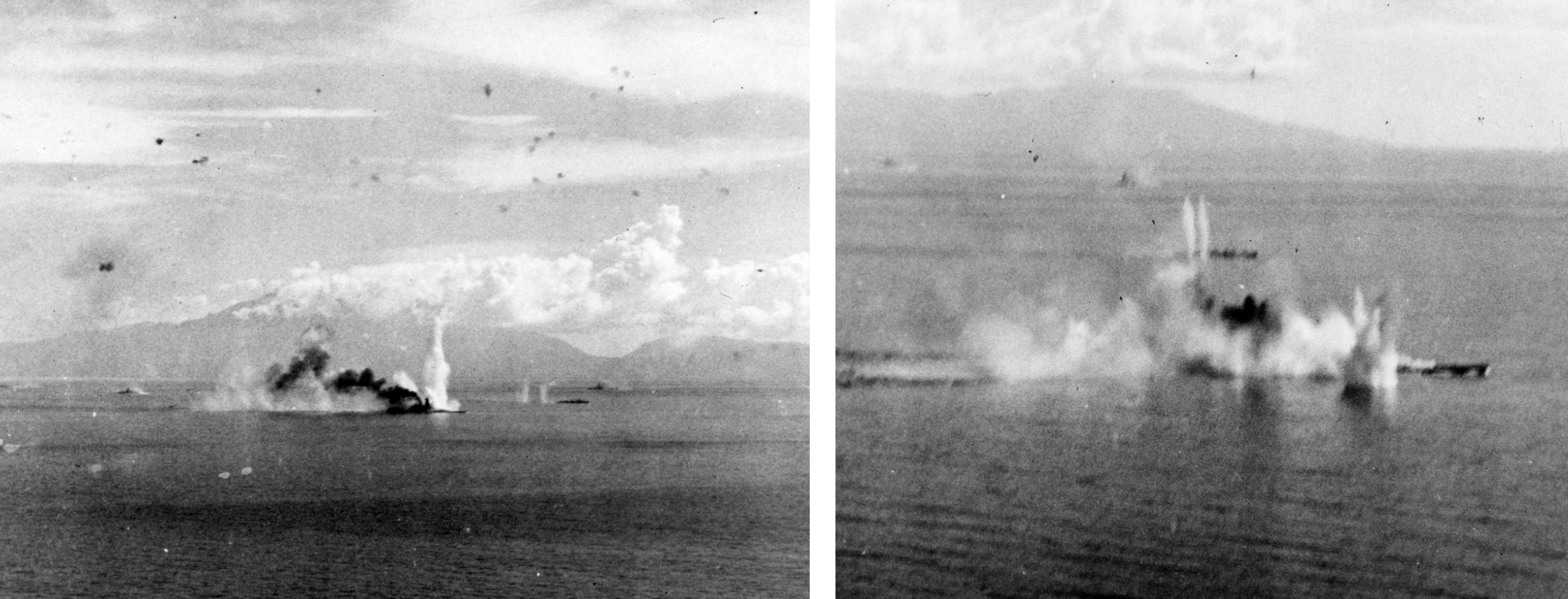 The Musashi under attack