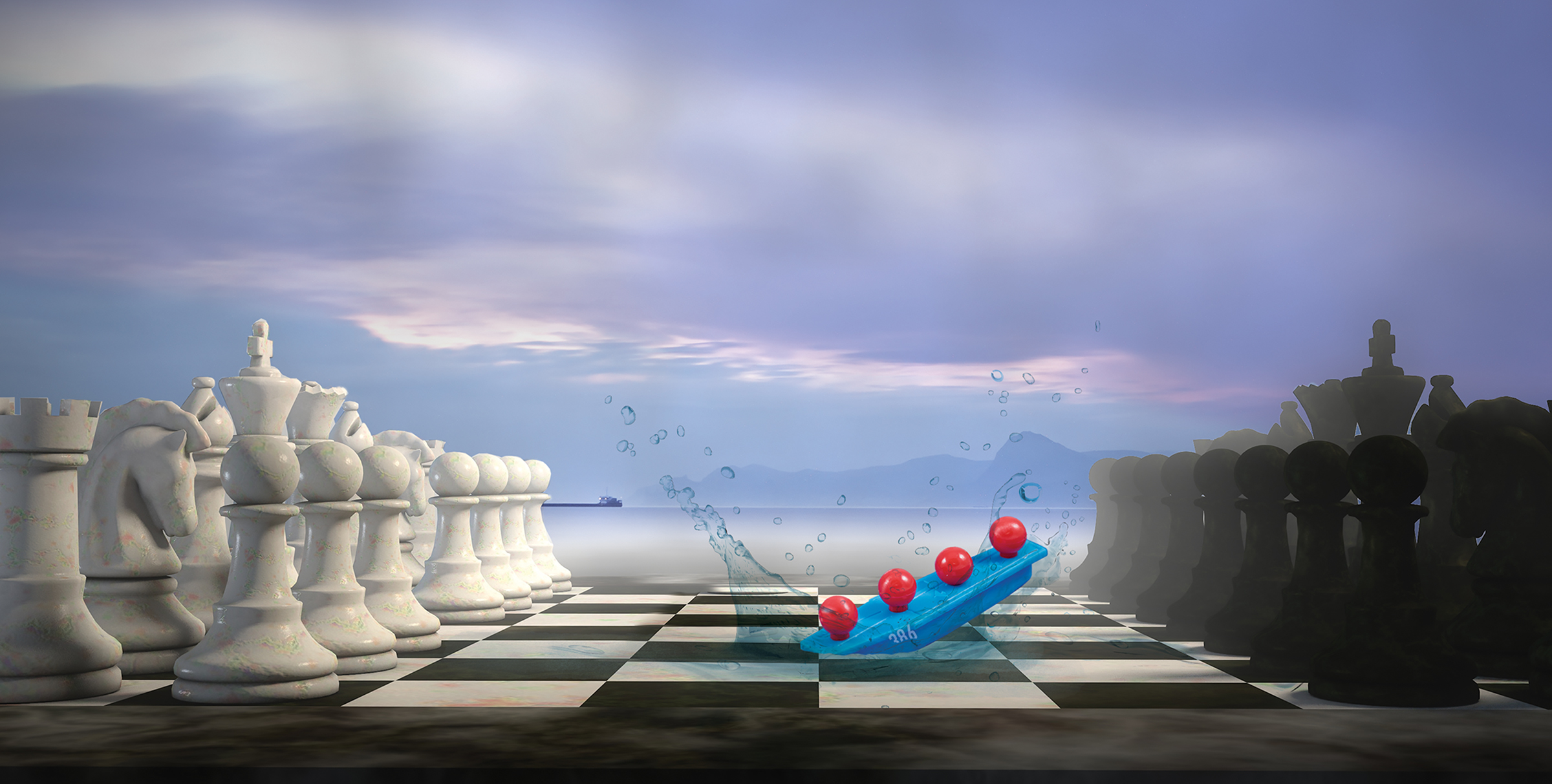 Physics - Power laws in chess