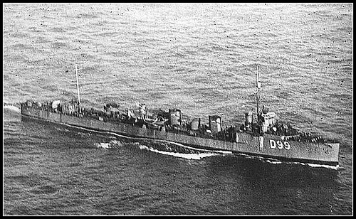 HMS Zulu after her stern was lost to a mine.