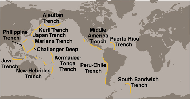 Deep Ocean Trenches Map OceansF1Mar13