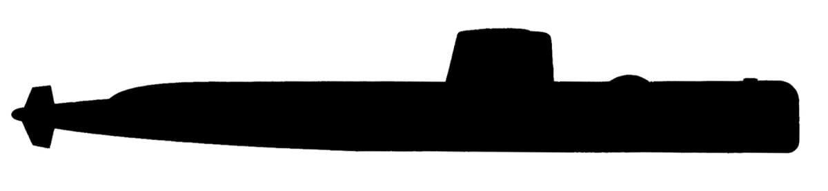Silhouette of the USS Nautilus (SSN-571)