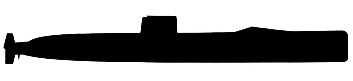 Silhouette of the USS Halibut (SSN-87)