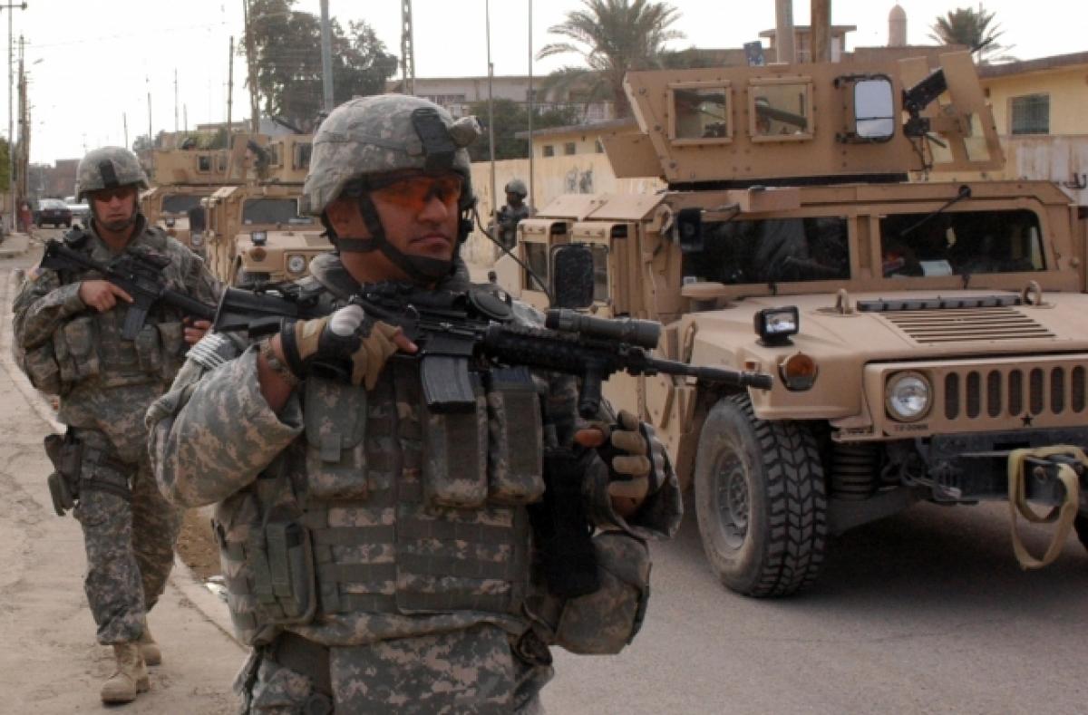 Army MPs on patrol in Iraq in 2008. 