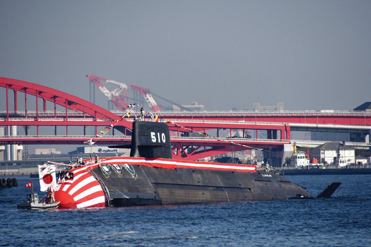 Launching of the Japanese submarine Shōryū in 2019