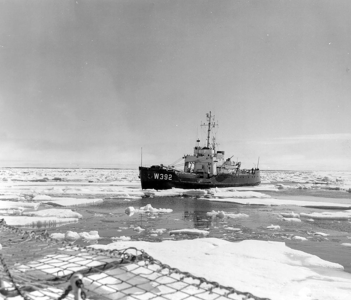 USCGC Bramble (WAGL-392) plying the icy waters of the Arctic