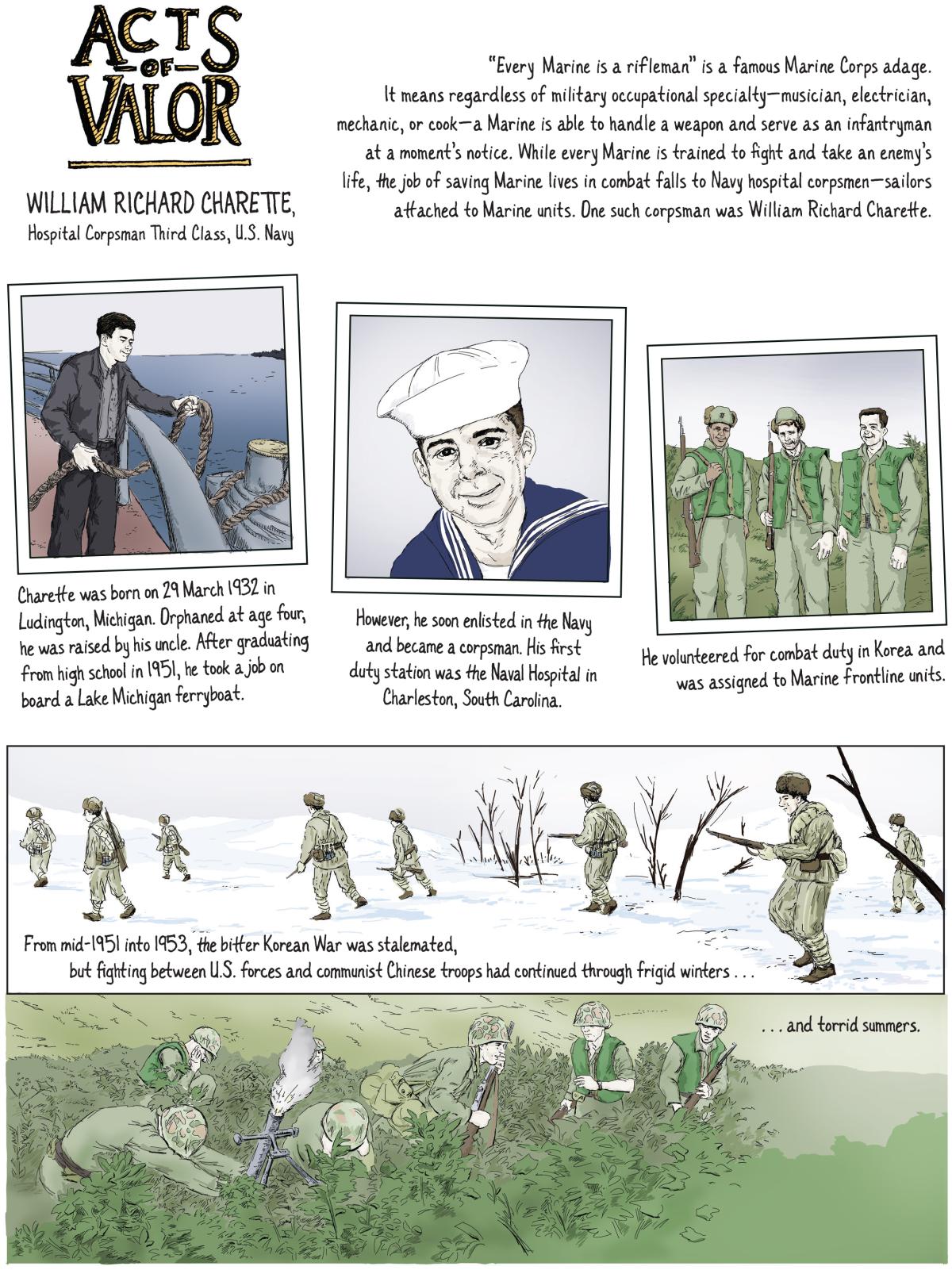 Acts of Valor: Hospital Corpsman Third Class William Richard Charette, U.S. Navy, page 1