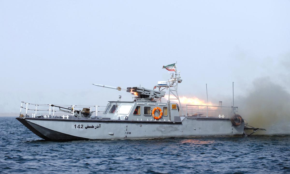 Iranian small boat firing