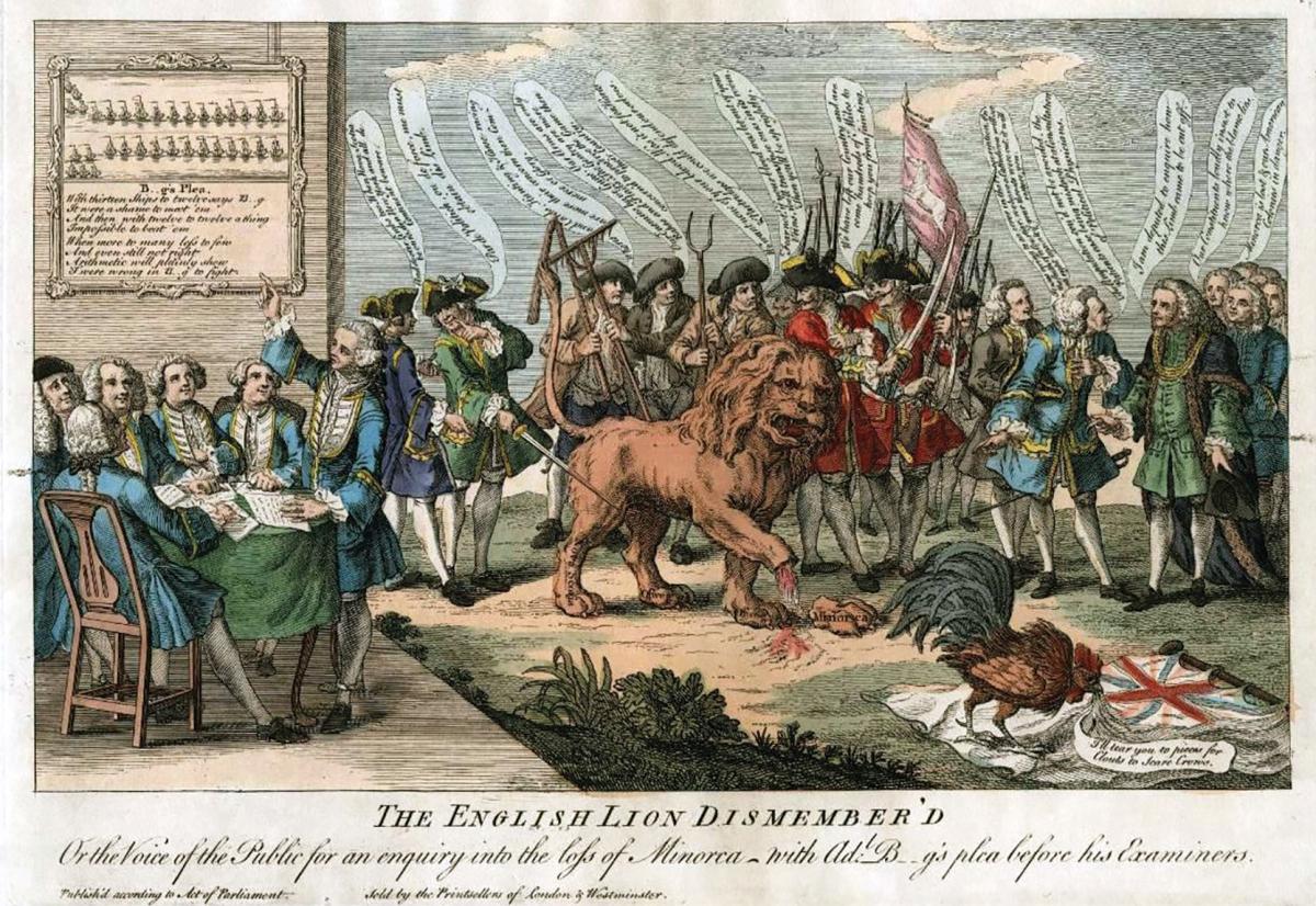 Woodcut of "The English Lion Dismember'd"