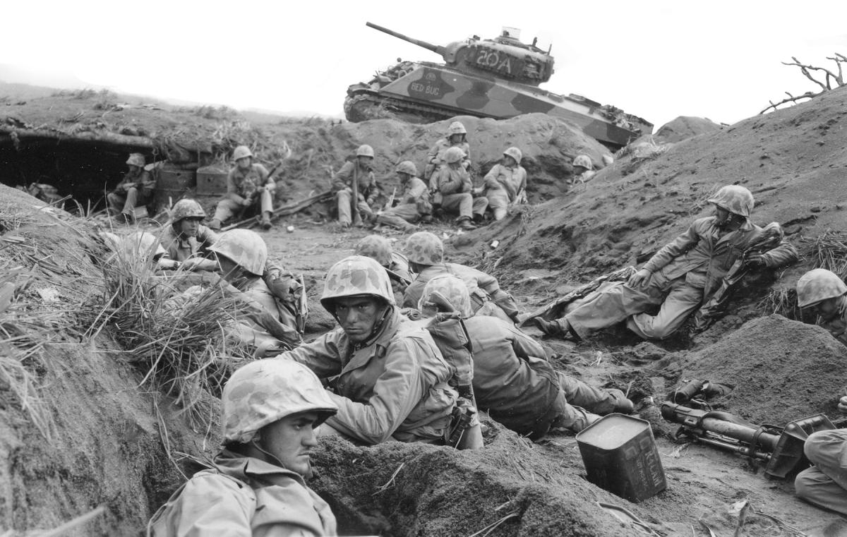 G Company, 24th Marines, already had suffered 40 percent casualties when this photo was taken on D+4.