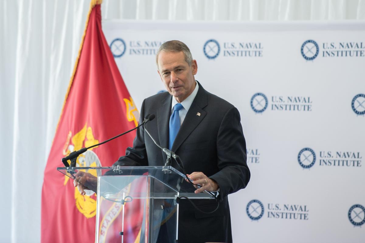 General Peter Pace, U.S. Marine Corps, speaking at the groundbreaking of the Taylor Conference Center