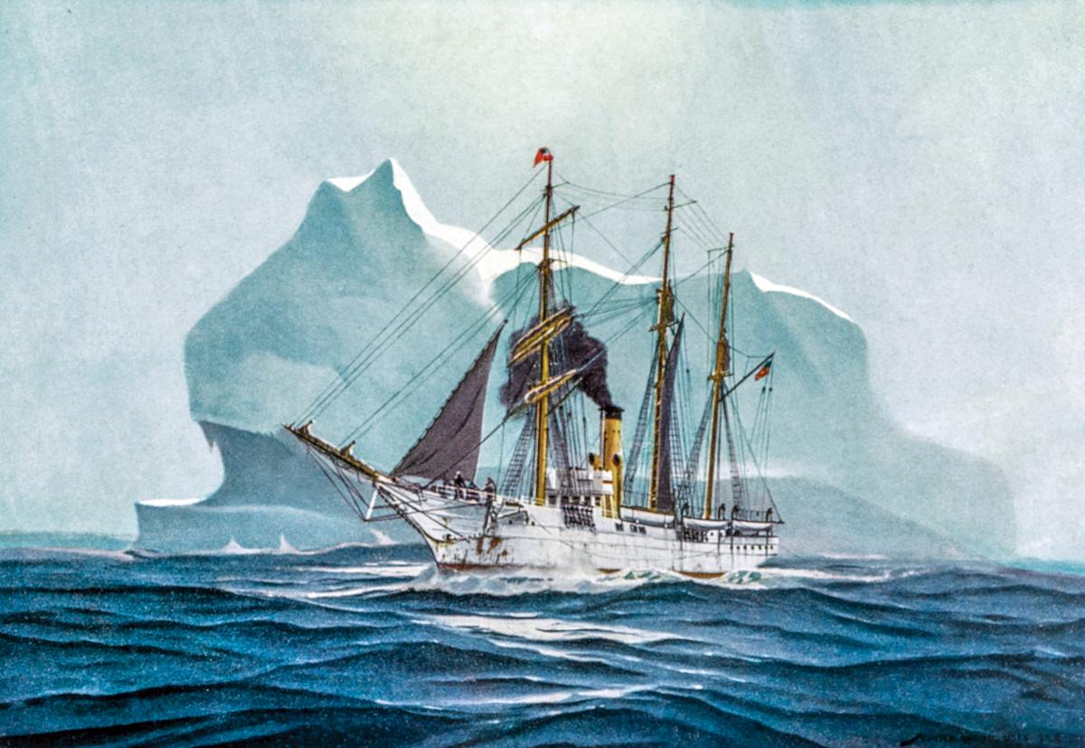 Painting of USRC Bear, by Hunter Wood of the U.S. Coast Guard