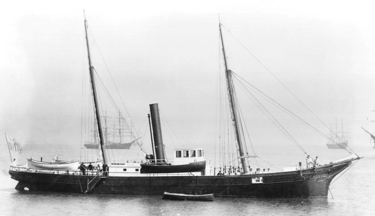 Starboard profile view of the Revenue Cutter Oliver Wolcott