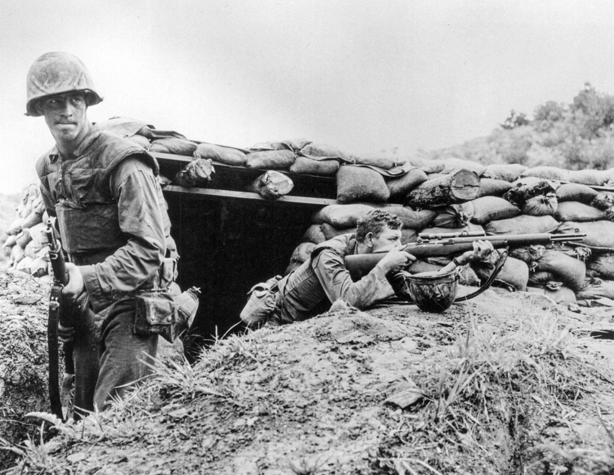 Marine sniper during the Korean War