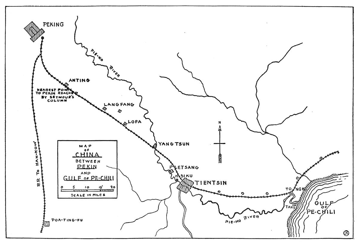 Map of China between Pekin and Gulf of Pe-Chili