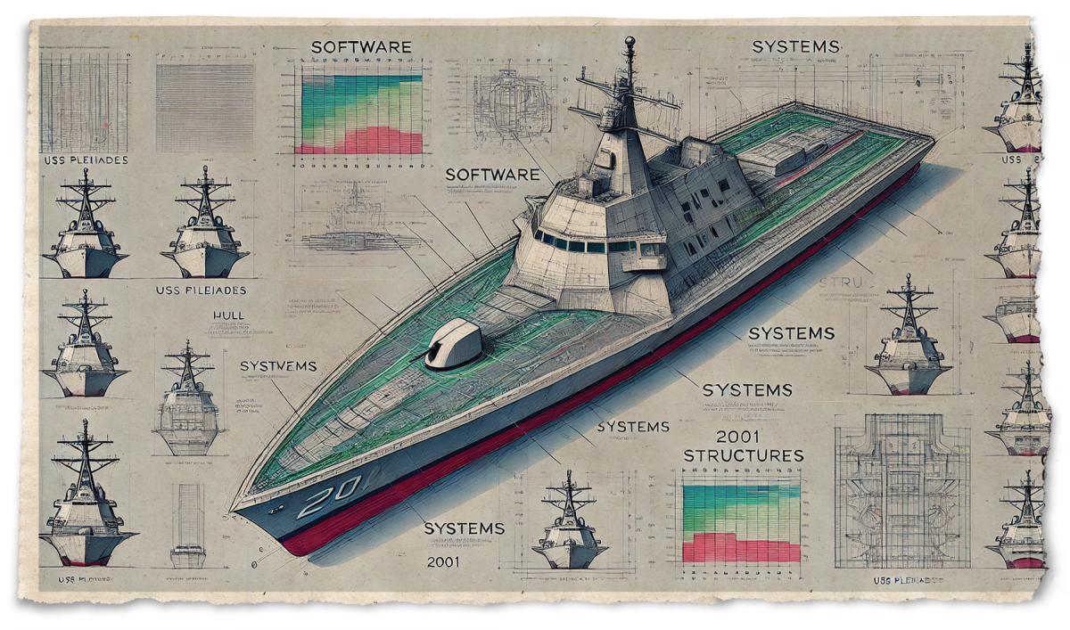 Warships are a blend of hull, mechanical, and power structures, communication and combat systems, and software. Building the fleet of the future will require design and acquisition processes that harmonize those elements.