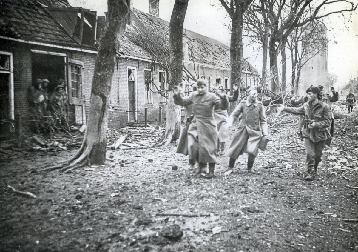German soldiers captured during the Battle of Walcheren Causeway