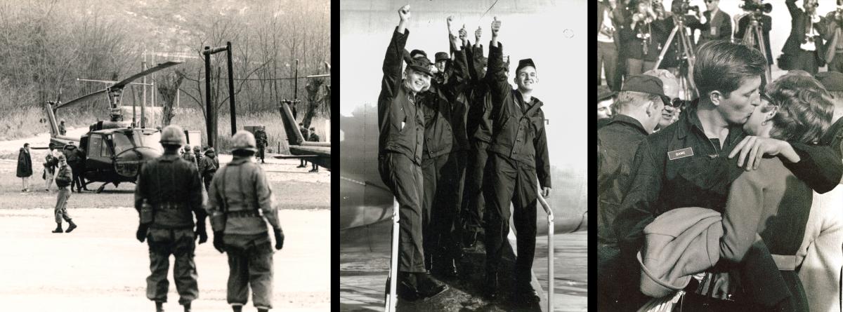 The crew of the USS Pueblo (AGER-2) reunite with their families after 11 months of captivity in North Korea.