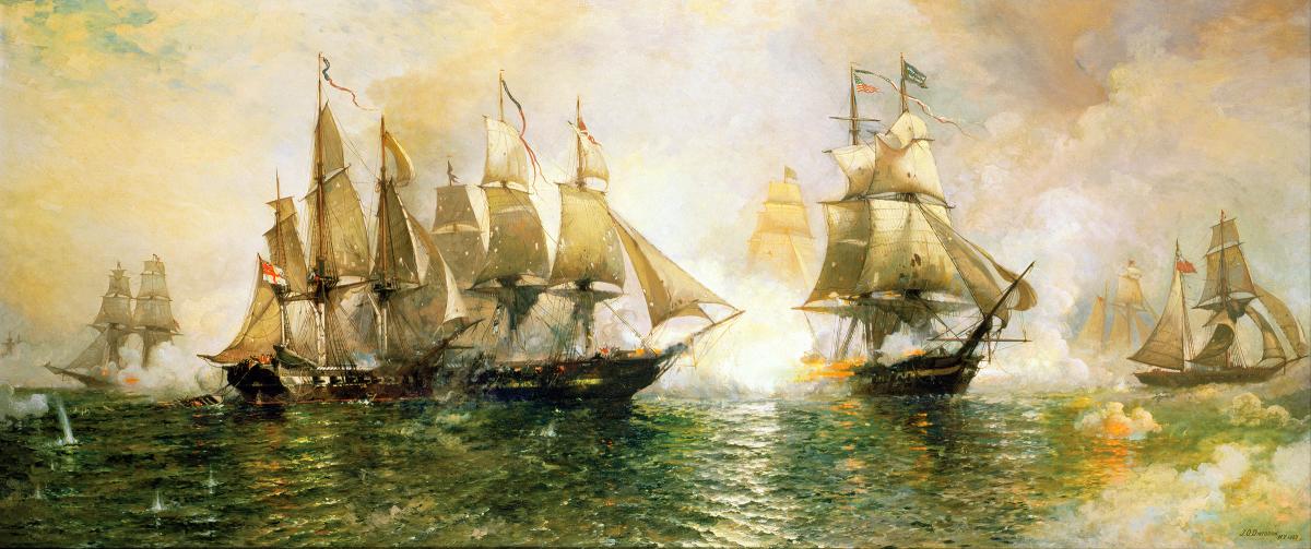 Painting of the Battle of Lake Erie