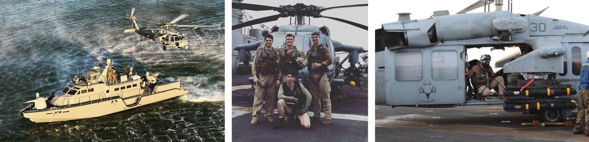 Scenes of a modern Helicopter Sea Combat detachment
